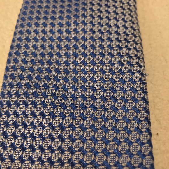 ALTEA  Blue & Silver Silk Tie - Picture 2 of 4